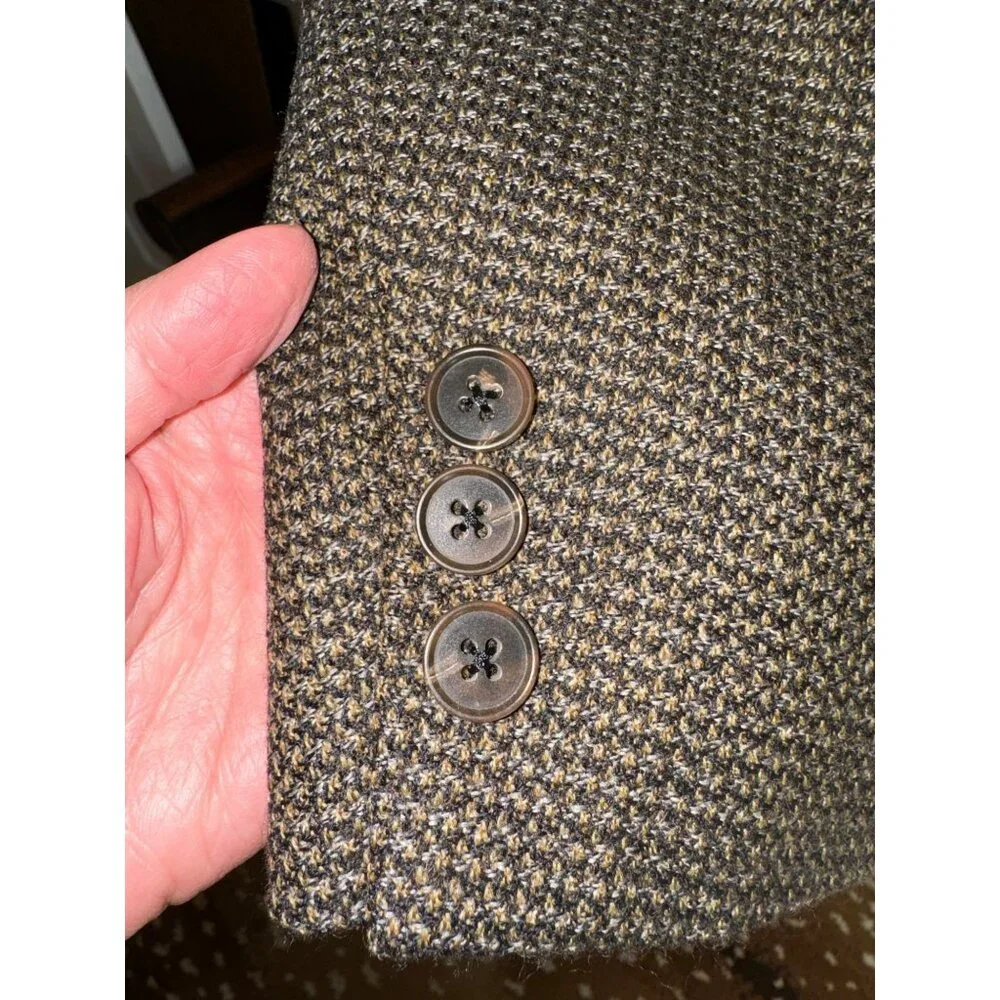 Hart Schaffner Marx Proffitts Harris Tweed 40R Wool Blazer Jacket Houndstooth